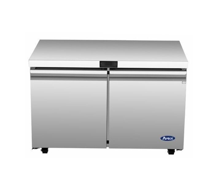 Atosa AUR60SD 60" Stainless Steel Two Door Undercounter Refrigerator with 15.6 cu.ft. Capacity - 115V - CA