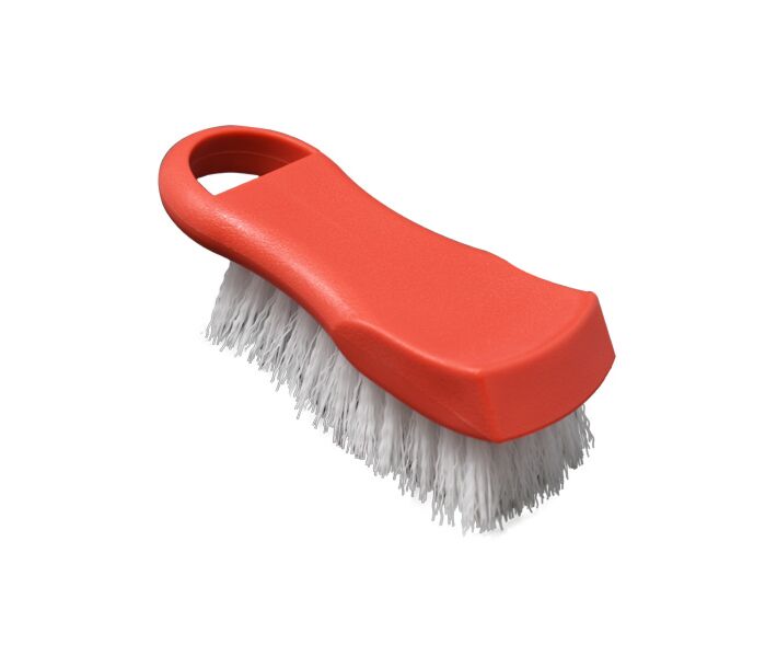 Omcan Red Plastic Cutting Board Brush - USA