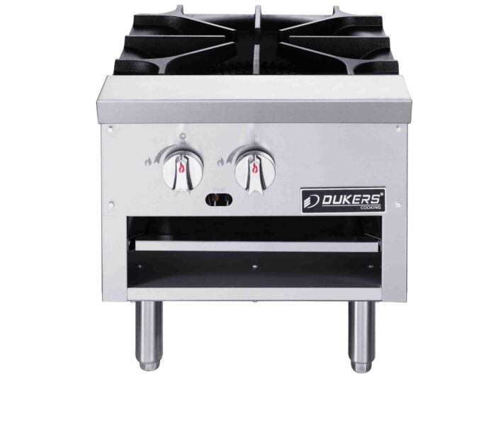 Dukers DCSPB1 Commercial Double Burner Gas Stock Pot Range - 80,000 BTU - USA