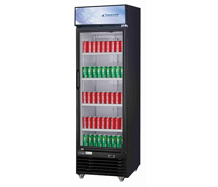 Dukers DSM-12R Single Door Merchandiser Refrigerator, 11.47 Cu. Ft. - USA