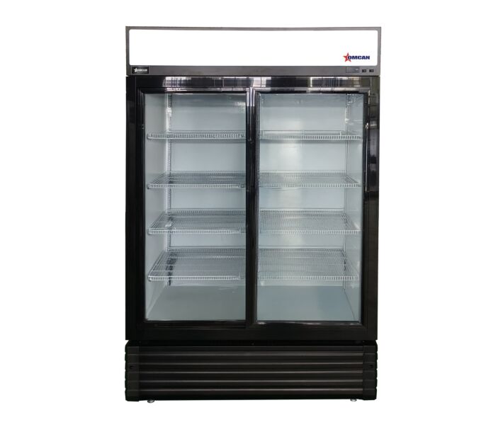 Omcan 47" Double Sliding Glass Door Refrigerator - USA