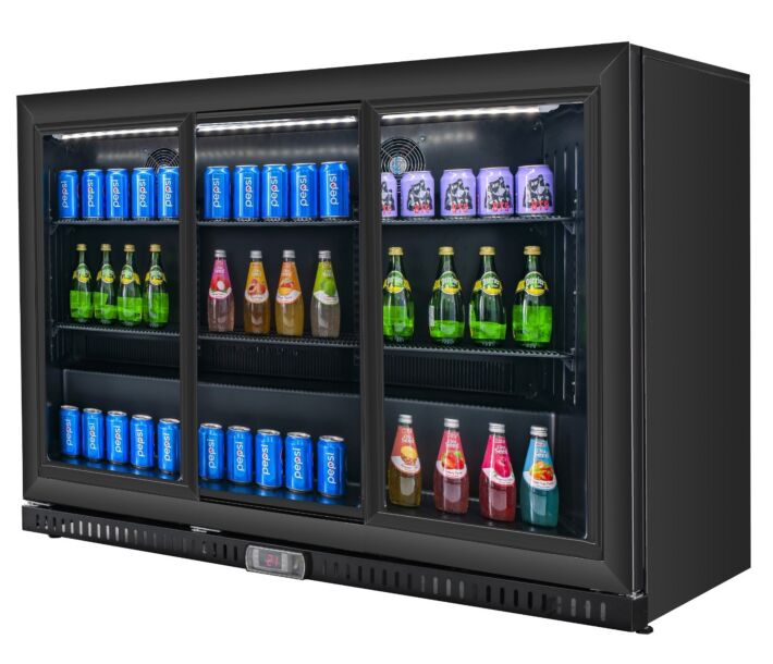 Zanduco 53" Beverage Cooler Three glass Door with Lock 11.6 cu. ft. Capacity - 115V/60/1 - USA
