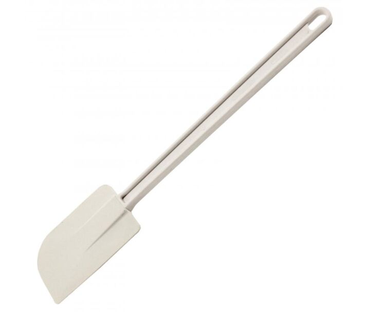 Omcan White Rubber Scraper with Plastic Handle - CA