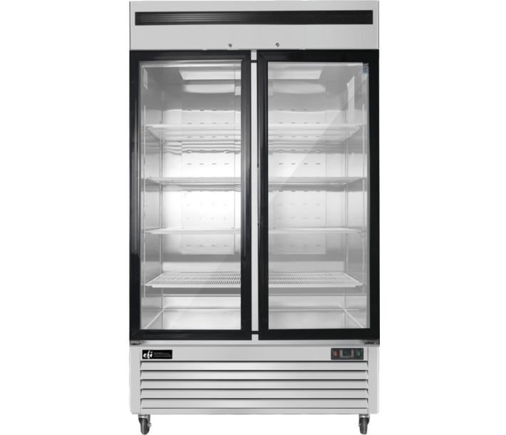 EFI C2-39GDSVC 39"  Two Glass Door Reach-In Refrigerator, 115V - USA