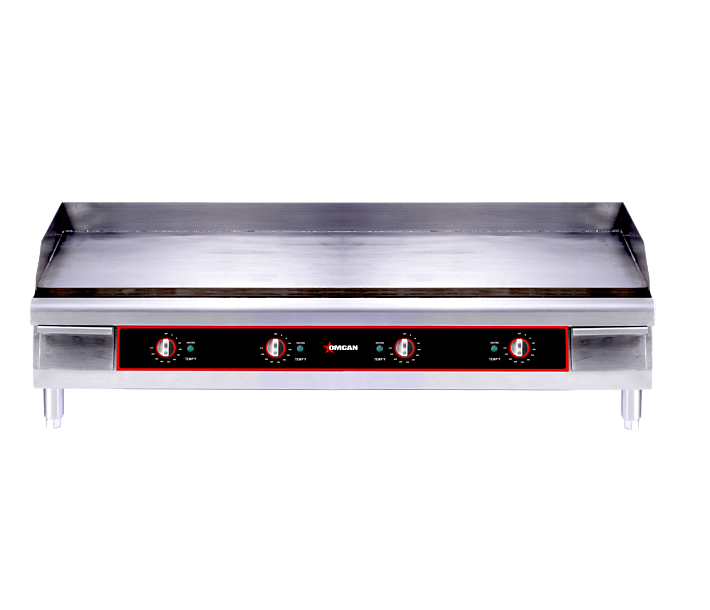 Omcan 48" Stainless Steel Countertop Electric Griddle - 208V, 14000W - CA