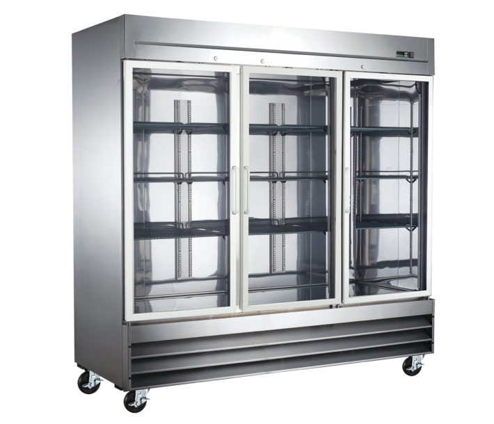 EFI C3-82GDSVCX 82" Three Glass Door Reach-In Refrigerator , 115V - USA