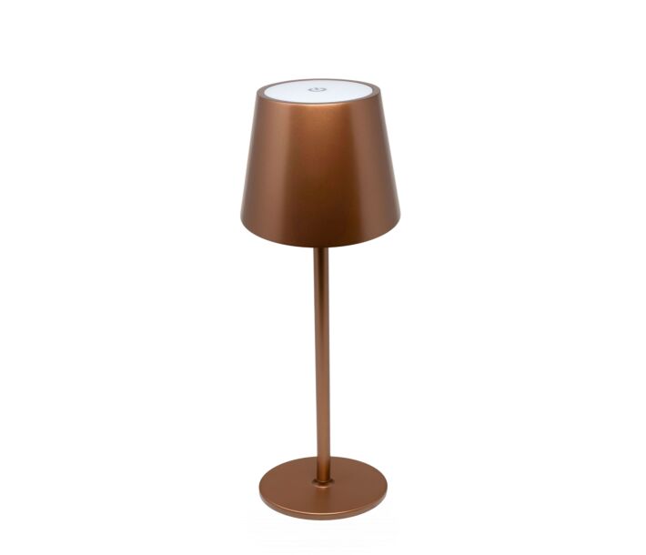 Omcan Muskoka Brown LED Rechargeable Table Lamp - 5V / 3600mA - CA
