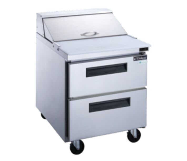 Dukers DSP29-12M-D2 29" Commercial Mega Top Refrigerated Prep Table - USA