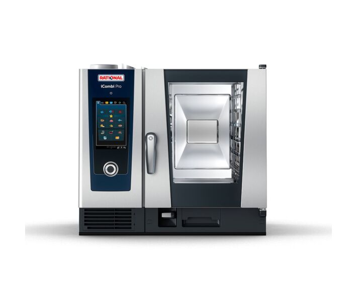 Rational iCombi Pro 6 Pan Half-Size Natural Gas Combi Oven with Touch Screen Controls - 120V - USA