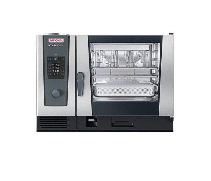 Rational iCombi Classic Single 6-Full Size Natural Gas Combi Oven with Manual Controls - 208/240V, 1 Phase - CA