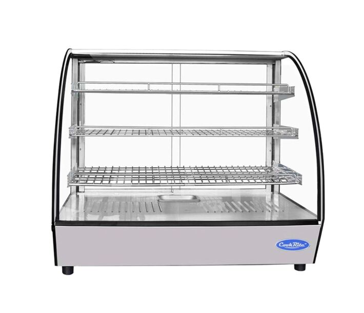Atosa CHDC-44 28" Curved Glass Countertop Heated Display Case with 4.4 Cu.Ft. Capacity - 115V, 1250W - CA