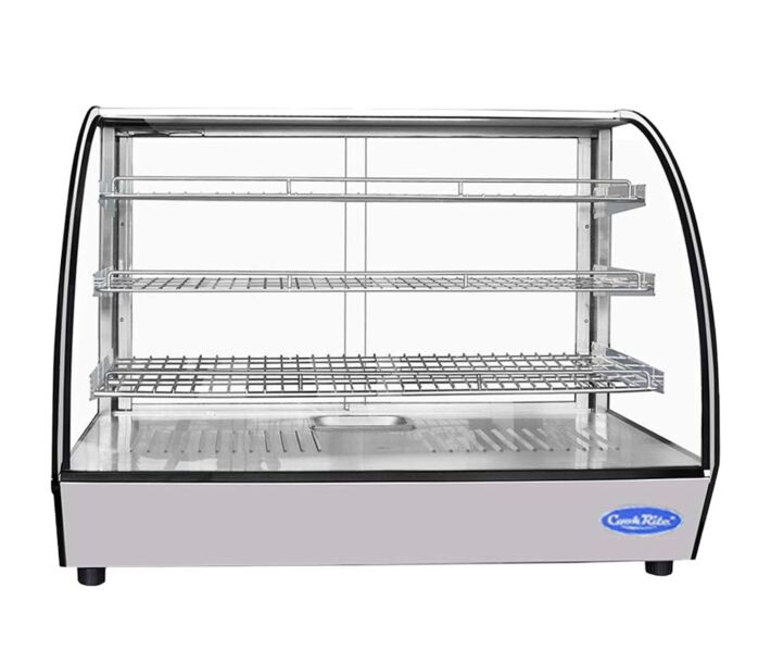 Atosa CHDC-56 35" Curved Glass Countertop Heated Display Case with 5.6 Cu.Ft. Capacity - 115V, 1650W - CA