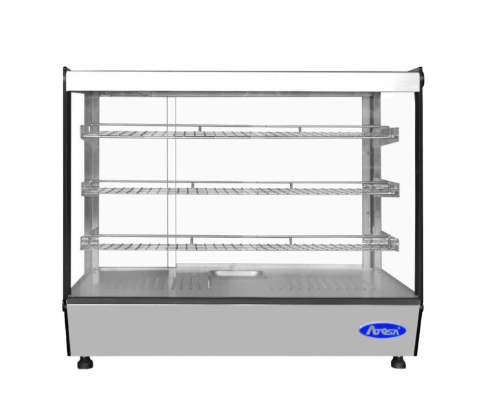 Atosa CHDS-53 28" Square Glass Countertop Heated Display Case with 5.3 Cu. Ft. Capacity - 115V, 1250W - CA