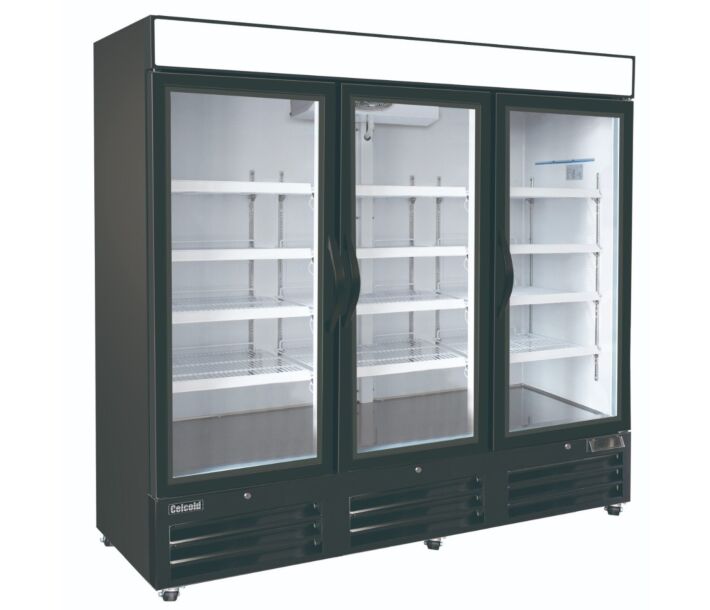 Celcold-CR72GDM 80" Three Glass Door Reach-In Refrigerator - 72 Cu.Ft. - USA