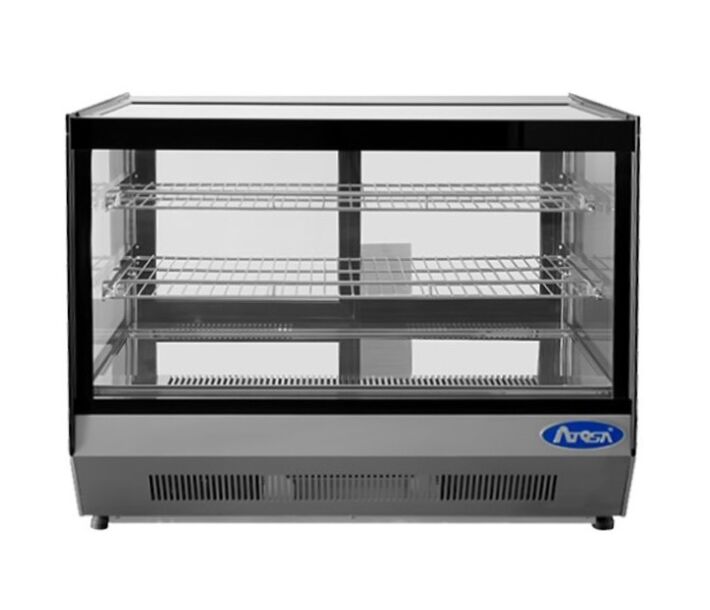 Atosa CRDS-42 27.6" Rear-Mounted Countertop Refrigerated Square Display Case with 4.2 Cu.FT Capacity - 115V - CA