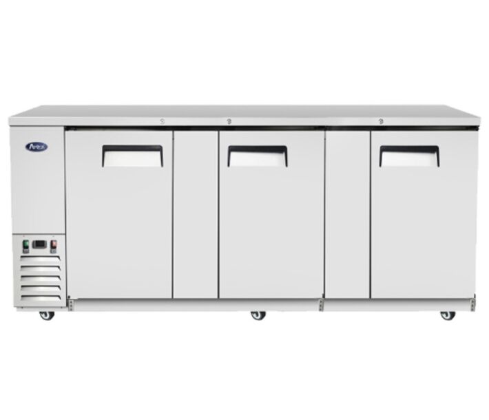 Atosa MBB90GR 90" Solid Three Doors Back Bar Refrigerator - CA