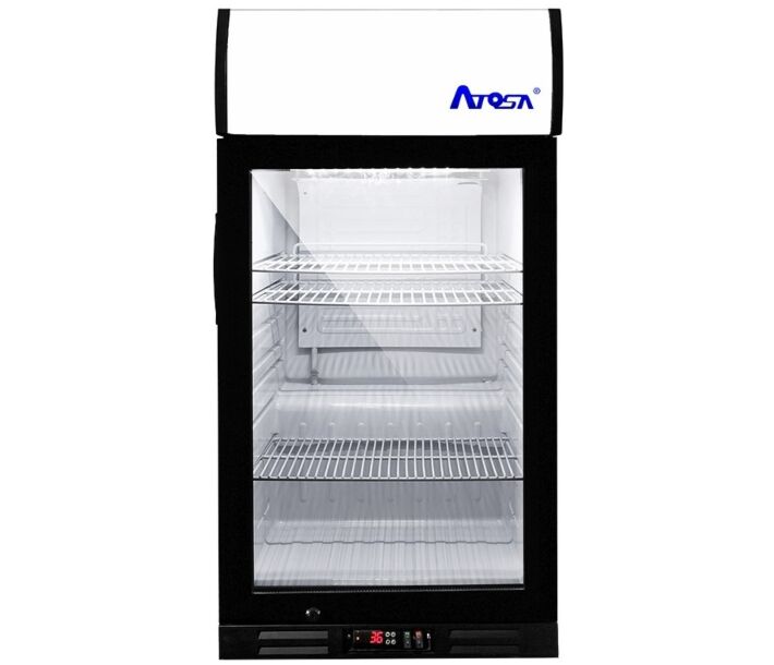 Atosa CTD-3ST 18" Countertop Glass Door Refrigerator Merchandiser with 2.4 Cu. Ft Capacity - 115V - CA