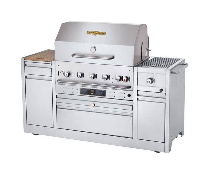 Crown Verity Hotel Series 79 1/2" Grill with Side Burner - 79,500 BTU Natural Gas CV-MBI-36I-NG - CA