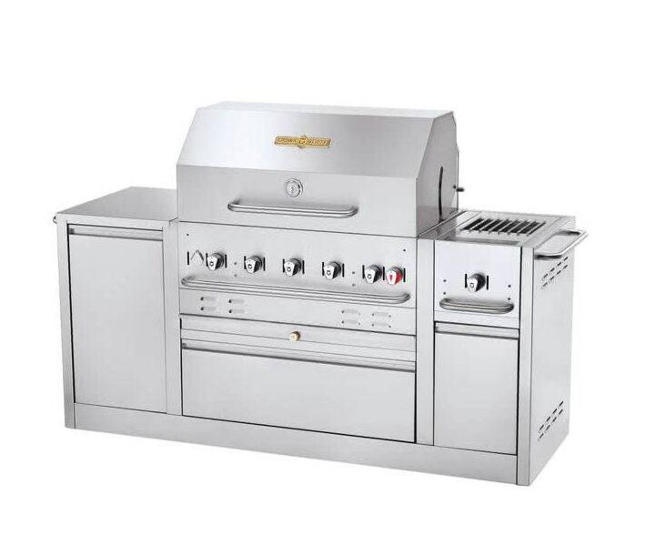 Crown Verity 79 3/8" Island Grill - 79,500 BTU Natural Gas CV-MBI-80-NG - CA