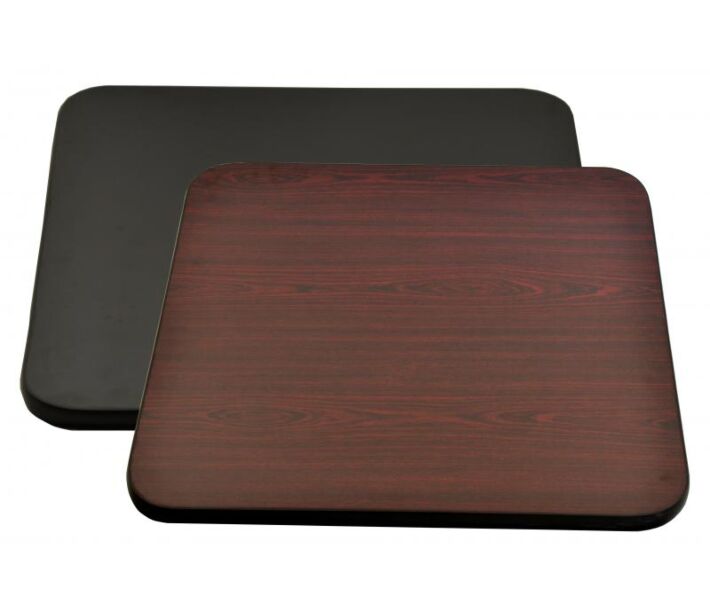 Omcan 30" x 42" x 1" Laminated Rectangular Table Top Reversible Mahogany/Black - CA
