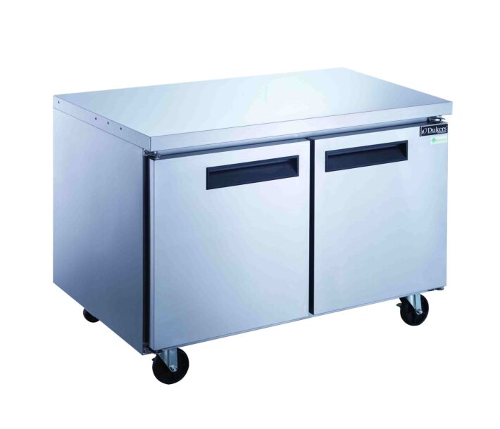 Dukers DUC36F 36" Stainless Steel Double Door Commercial Undercounter Freezer - 9.60 cu. ft. - USA