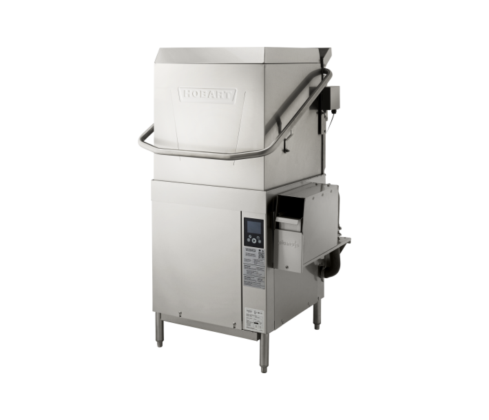 Hobart AM16VL-ADV-2 High-Temp Door-Type Automatic Soil Removal Ventless Dishwasher Up to 40 Racks per Hour 208-240/60/3 (Field Convertible to 1Ph) - CA