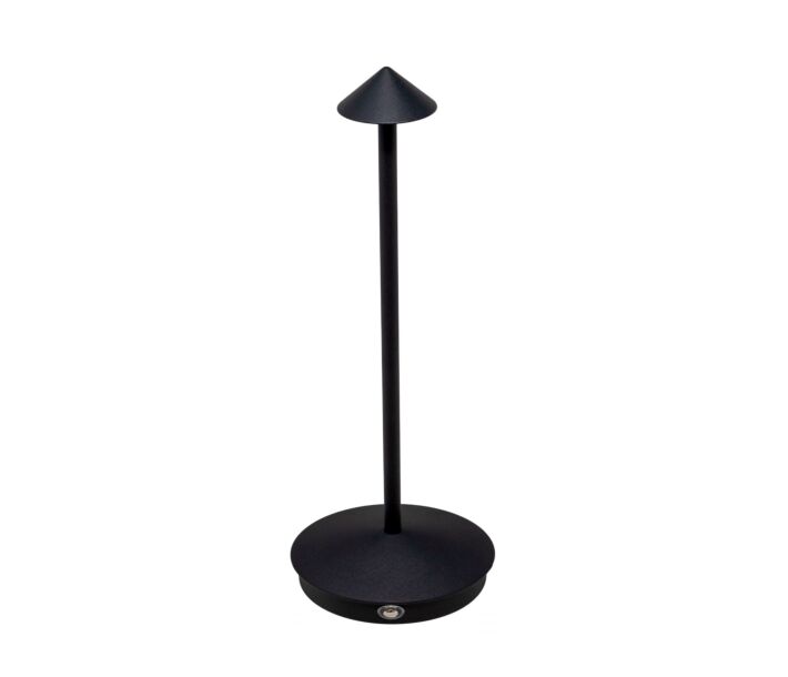Omcan Laurentian Black LED Rechargeable Table Lamp - 3.7V / 1200mA - CA