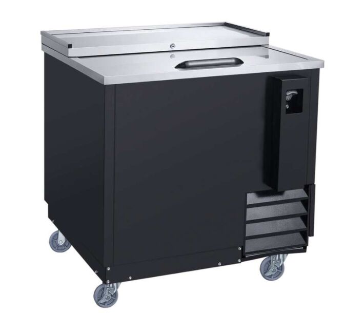 Dukers DHBC36 36" Stainless Steel Commercial Bottle Cooler - 7.88 Cu. Ft. - USA