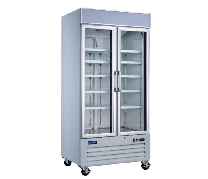 Zanduco 40" 2 Swing Glass Door White Merchandiser Refrigerator with 892L Capacity - 115V, 400W - USA