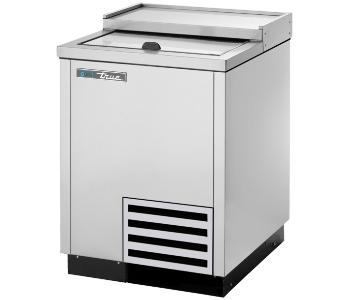 True T-24-GC-S-HC 24.5" Solid Slide Lid Stainless Steel Glass and Plate Chiller/Froster - USA