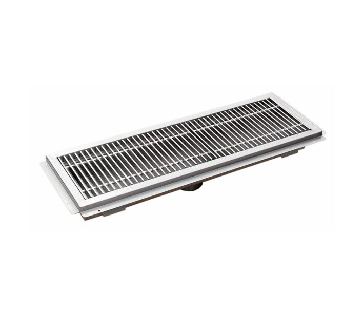 Omcan 12" x 60" Floor Trough With Stainless Steel Grating - CA