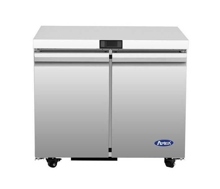 Atosa AUF36SD 36" Stainless Steel Two Door Undercounter Freezer with 8.7 cu.ft. Capacity - 115V - CA