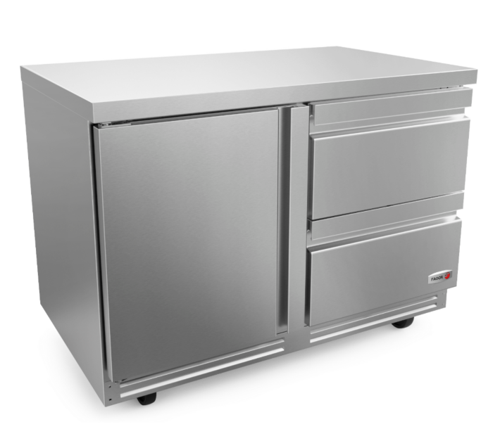 Fagor FUR-48-D2-N 48" Single Door Undercounter Refrigerator with Two Drawers and 16.7 cu.ft. Capacity – 115V - USA