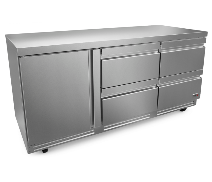 Fagor FUR-72-D4-N 72" Single Doors Undercounter Refrigerator with Four Drawers with 25.4 cu.ft. Capacity – 115V - USA