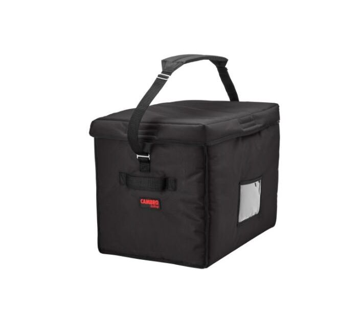 Cambro GoBag GBD211517110 Black Insulated Food Delivery Bag, Stadium - 21" x 15" x 17" - CA