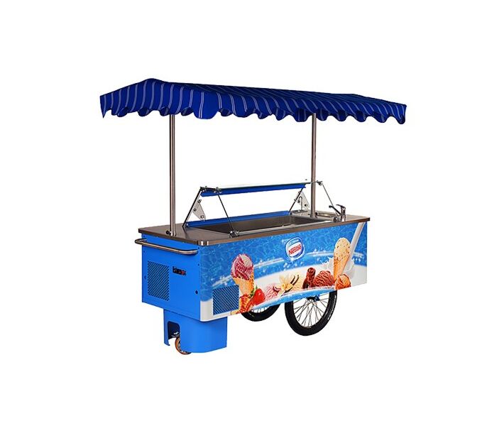 Frost Tech RKC-GF 77" Gelato Ice Cream Freezer Mobile Cart with 7 Pans - 115V/220V - CA