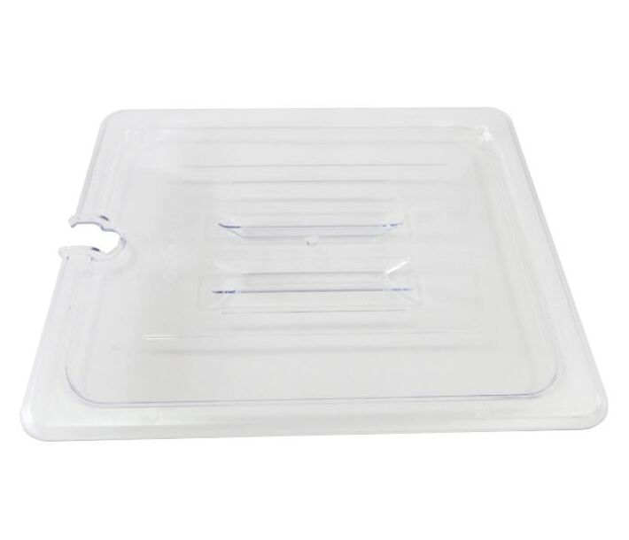 Omcan Half (1/2) Size Food Pan Clear Polycarbonate Slotted Cover - USA