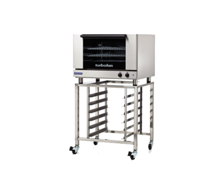 Turbofan E27M3/SK2731U 32" Full Size Sheet Pan Manual/Electric Convection Oven on a Stainless Steel Stand - CA