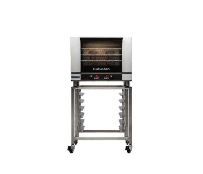 Turbofan E28D4/SK2731U 32" Full Size Digital Electric Convection Oven on a Stainless Steel Stand - CA