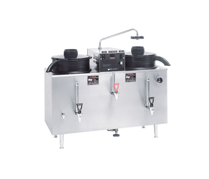 Bunn U3-SS Stainless Steel Twin Automatic Electric Coffee Urn with 11.4L Capacity and Bypass - 120/208V, 20500.6002 - CA