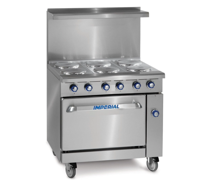Imperial IR-6-E 36" Commercial Electric Range with 6-Burner Plate and Standard Oven - 208V - USA