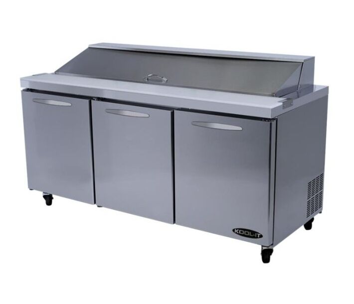 Kool-It KSTM-72-3 - 72" Mega Top Refrigerated Prep Table with Three Doors - USA