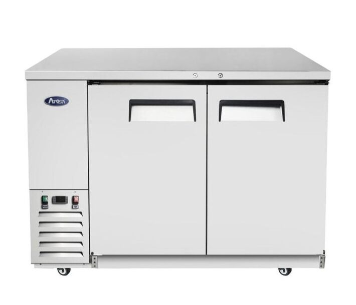 Atosa MBB48GR 48" Solid 2 Door Back Bar Refrigerator - CA