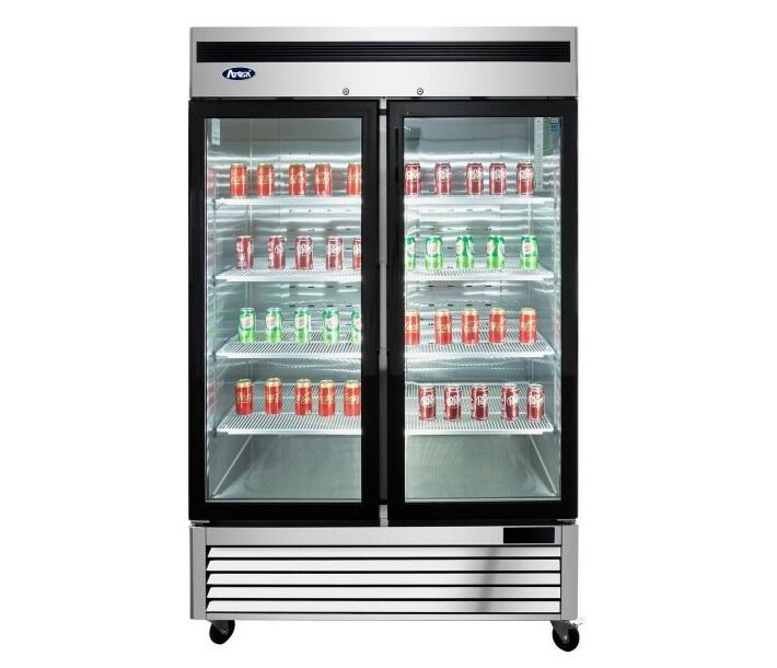 Atosa MCF8703ES 54" Bottom Mount Two Glass Door Merchandising Freezer - CA