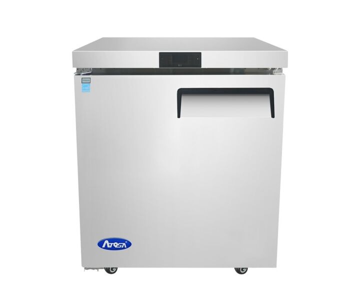 Atosa MGF8405GRL 27" Single Door Undercounter Freezer with Left Hinge and 7.2 cu.ft. Capacity - 115V - CA