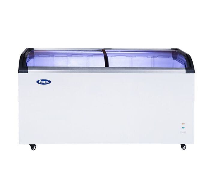 Atosa MMF9113 50" Side-Mounted Curved Top Glass Chest Freezer with 12.5 Cu.Ft. Capacity - 115V - CA