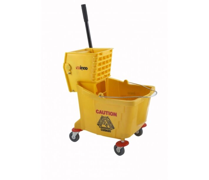 Winco MPB-36 36 Qt Mop Bucket with Wringer, Yellow - USA