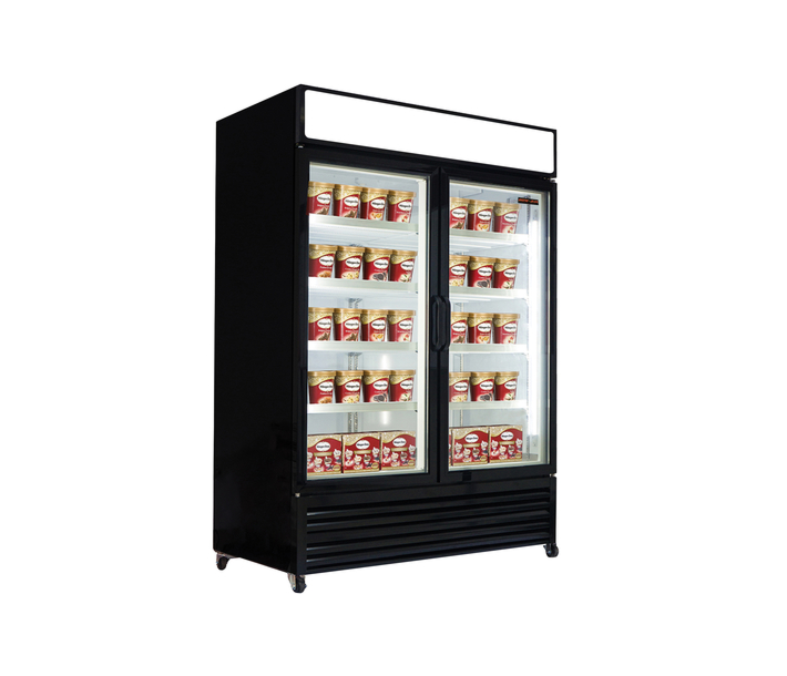 New Air NGF-122-H 54.5" Two Glass Door Reach-In Freezer with 1073L Capacity - 115V, 12.5A - CA