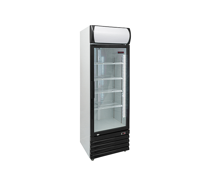 New Air NGR-036L-H 24" Single Glass Door Reach-In Refrigerator Merchandiser with Left Hinge and 370L Capacity - 115V, 1.8A - CA