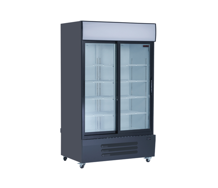 New Air NGR-115-S 54" Two Sliding Glass Door Reach-In Refrigerator Merchandiser with 1150L Capacity - 115V, 920W - CA